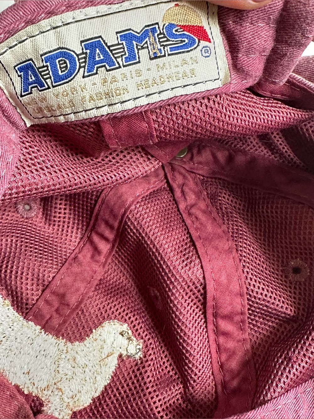 Adams Distressed Maroon Red Golden Retriever Dog Embroidered Baseball Cap Hat - Picture 4 of 7